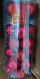 24 palline rosse vari modelli. Decorazione albero 