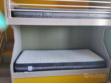 letto a castello 3 posti con scala contenitore . 