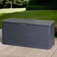 Baule Cassapanca 340 Litri Effetto Legno Rattan