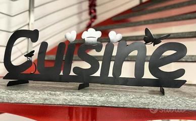 Decorazione metallo Cuisine Arredo Cucina SCRITTA