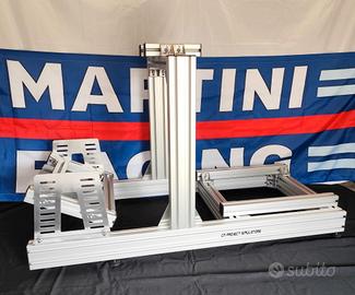 Postazione in alluminio per simulatori di guida