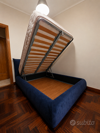 Letto contenitore una piazza e mezza + materasso