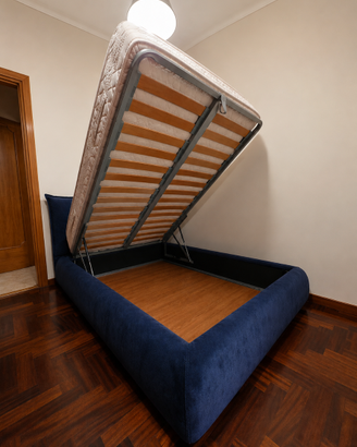 Letto contenitore una piazza e mezza + materasso