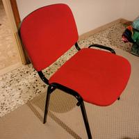 2 Sedie da ufficio rosse