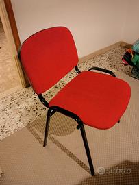 2 Sedie da ufficio rosse