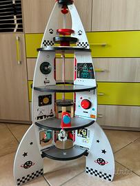 Hape razzo di legno con accessori