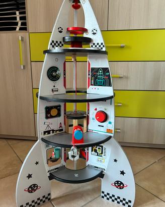 Hape razzo di legno con accessori