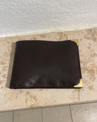 Portablocco con Fermamoney in Vera Pelle Marrone