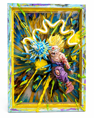 Dragon ball quadro led gohan