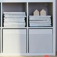 4 mobili bianchi soggiorno/cucina