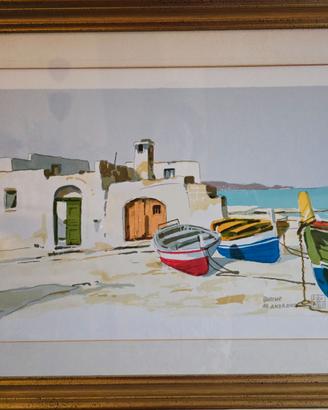 QUADRO ALDO RISO “BARCHE AD ANDRANO”