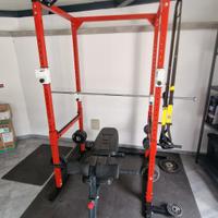 Power Rack multifunzione barra trazioni home gym