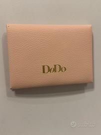Porta tessere dodo pomellato pelle rosa nuovo