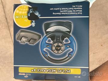 VOLANTE CON PEDALIERA PER PS2 E PC MAI USATO