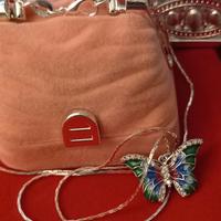 Splendido girocollo  puro Argento925 con Farfalla 