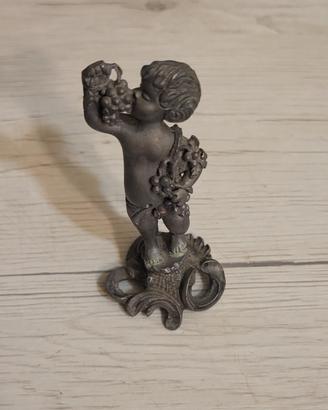 Statuina in peltro vintage d'epoca