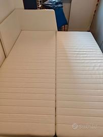 Letto IKEA FLEKKE singolo/matrimoniale con 2 mater