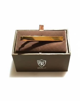 Fermacravatta a molla, color oro, BRERA 67