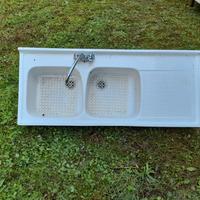 lavello in ceramica 2 vasche