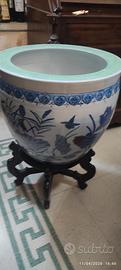 Splendido Vaso "Fishbowl" in Porcellana Cinese con