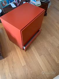Cassettiera rossa (opaco) legno