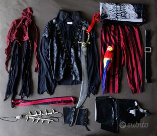 Set costume da pirata per adulti con bandiera