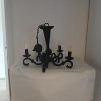 lampadario nero velluto