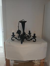 lampadario nero velluto