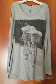 T shirt maniche lunghe grigio Tezenis TG S