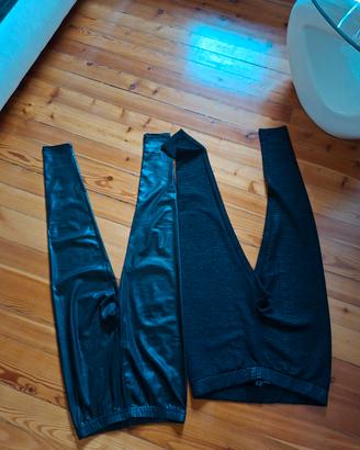 n. 2 leggins due modelli ecopelle
