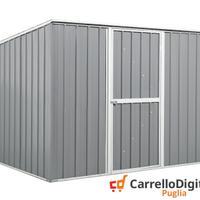 Casetta box giardino Acciaio 260x185 grigio chiaro