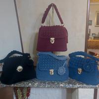 borsa all' uncinetto fatta a mano 