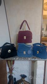 borsa all' uncinetto fatta a mano 