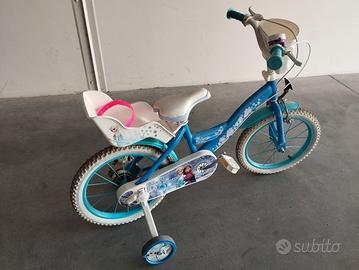 Bicicletta con la principessa Frozen misura 16