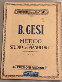 Metodo per lo studio del pianoforte B. CESI X