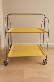 Carrello vintage pieghevole cromato anni '70