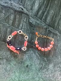 Bracciali artigianali con corallo