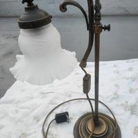 lampada in ottone da tavolo