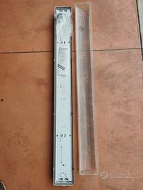 plafoniera stagna 2x36 watt nuova