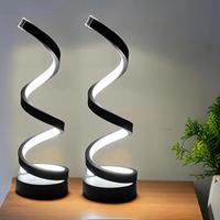 Due lampade spirale a led colore nero