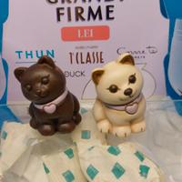 GATTINO NERO + GATTO BEIGE THUN BAULI PASQUA MORO