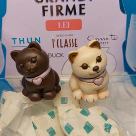 GATTINO NERO + GATTO BEIGE THUN BAULI PASQUA MORO