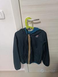 giubbino K way blu reversibile