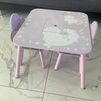 Tavolo con sedie in legno bambini