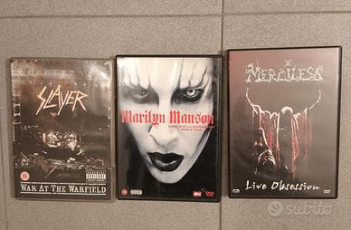 3 DVD Musicali Slayer M. Manson Mercyless