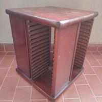porta CD/DVD girevole in legno noce €10