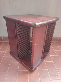 porta CD/DVD girevole in legno noce €10