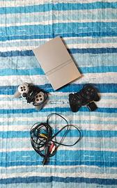 PS2 Slim silver + 2 controller + cavi