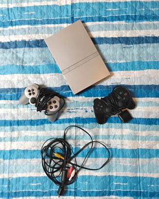 PS2 Slim silver + 2 controller + cavi