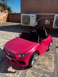 Macchinina elettrica bambini mercedes cls rosa